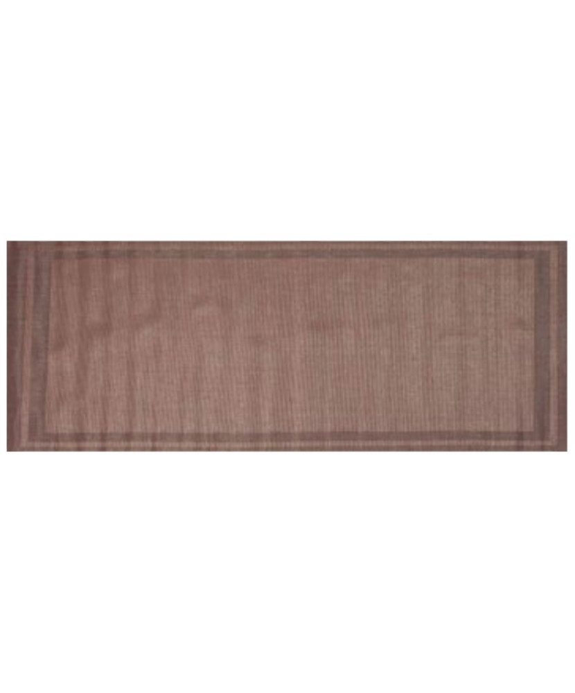 Chemin de table couleur marron 120x45 cm, 70% PVC et 30% PET 