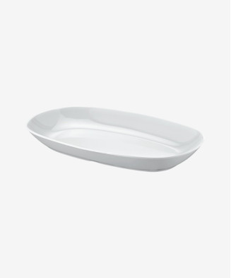 Plat Ovale Aspect Porcelaine - Mélamine Élégante pour Vos Repas