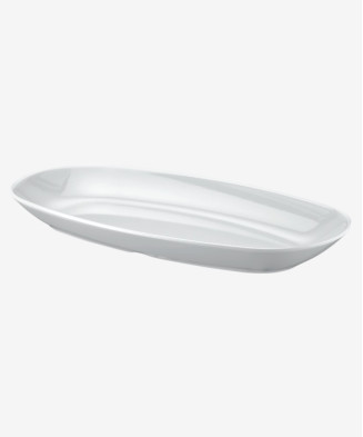 Plat Ovale Aspect Porcelaine - Mélamine Élégante pour Vos Repas