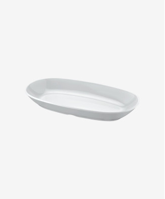 Plat Ovale Aspect Porcelaine - Mélamine Élégante pour Vos Repas