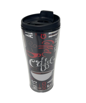 Mug thermo 440ml pour café ou thé avec couvercle Contenance:0,440L Décor:Café du matin