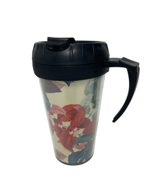 Mug thermo 500ml pour café ou thé avec couvercle et poignée Contenance:0,500L Décor:Automnal