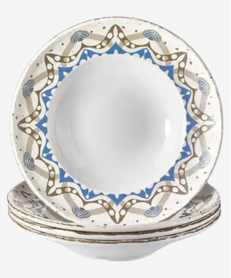 Assiette à Pâtes Casablanca Ø 26 cm - Mélamine Élégante et Durable