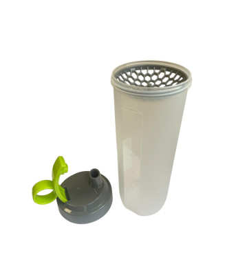 Gourde shaker sport, graduée, 600 ml, Vert,Transparent 