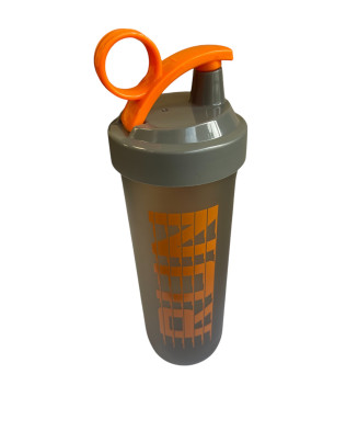 Gourde shaker sport, graduée, 600 ml, Orange,Gris 