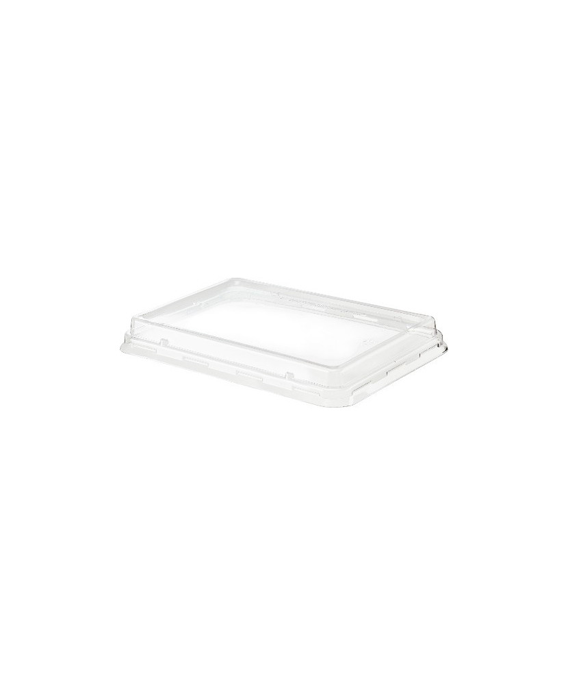 50 couvercles 23,7x16,3x2,7cm PET transparents pour plats et plateaux ( ref: Q21xx ou Q21XX) 