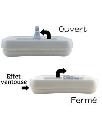 Boîte alimentaire hermétique acrrée avec fermoir transparent 