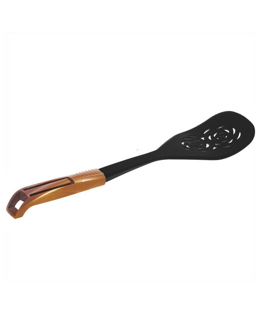 Spatule en polypropylène, résiste à 200°C, avec poignée fonctionnelle. Couleur:Cuivre