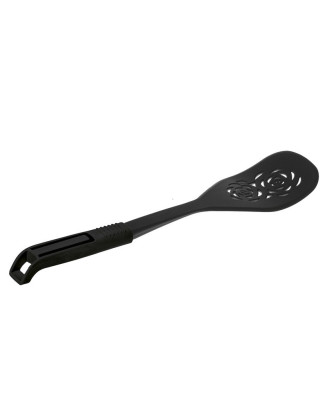 Spatule en polypropylène, résiste à 200°C, avec poignée fonctionnelle. Couleur:Noir