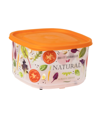 Boîte XL alimentaire 4,2L, décor légumes Couleur:Orange