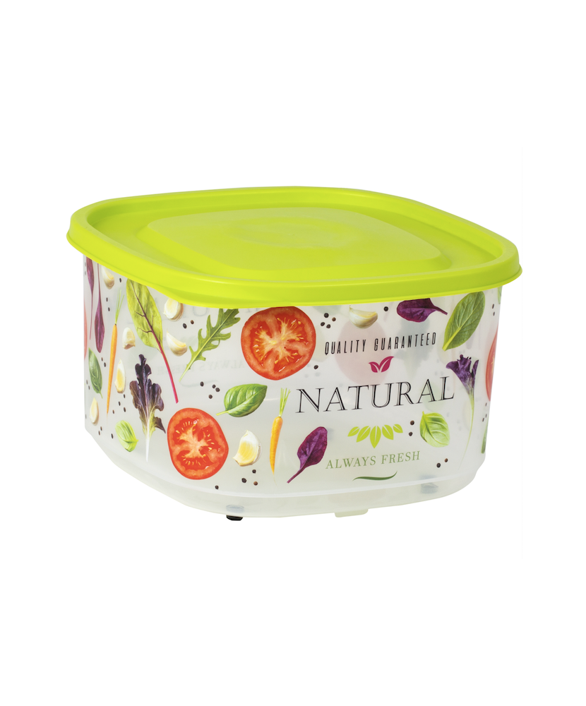 Boîte XL alimentaire 4,2L, décor légumes Couleur:Vert